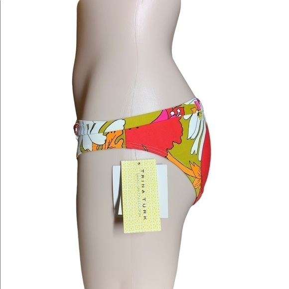 Trina Turk floral bikini set with belted bikini bottoms size x small NWT - Picture 8 of 16
